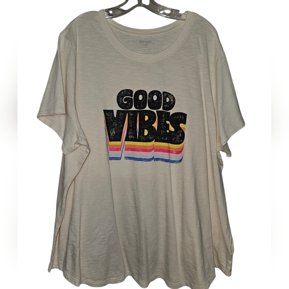 Old Navy Size 3x Good Vibes NWT